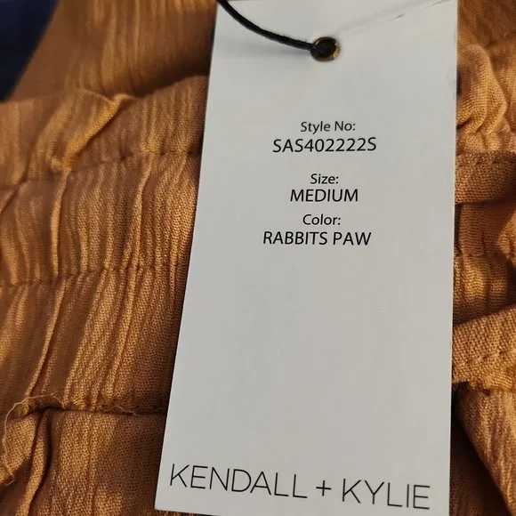 Kendall & Kylie Drawstring Wide Leg Pants Size M - Picture 2 of 2